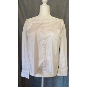 White Express Off the Shoulder Shirt